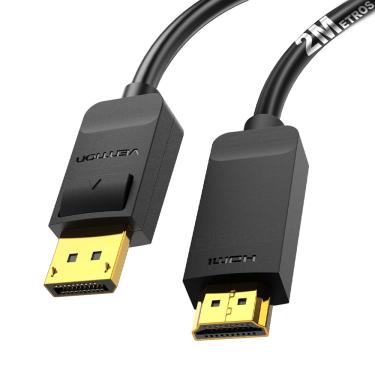 Imagem de Cabo Displayport para hdmi 4K 30hz uhd dp to hdmi Vention 2m