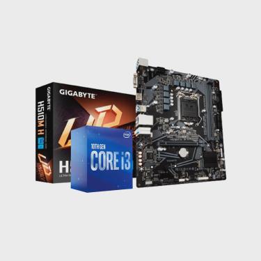 Imagem de Kit Upgrade Intel i3 10100F Placa Mãe Gigabyte H510M H DDR4