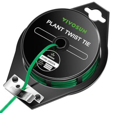 Imagem de Dispensador de rolo de amarração de torção VIVOSUN 164/328 pés com alça para lanche e alça de multifuncional para plantas de jardim