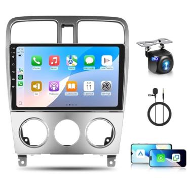 Imagem de 【4G + 64G】 para Subaru Forester 2002-2008 Android rádio estéreo com carro sem fio CarPlay Android Auto, 22.9 cm IPS Touchscreen Car Stereo Bluetooth5.0, GPS, WiFi, SWC, 59UI, 32EQ AI DSP + câmera de