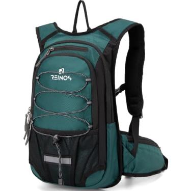 Imagem de Mochila de hidratação REINOS com bexiga de 2 litros para homens e mulheres, mochila diária com isolamento térmico | Ótima para caminhadas, corrida, ciclismo, acampamento, esqui, atividades ao ar livre (Emerald)