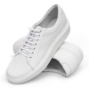 Imagem de Tênis Masculino Couro Confort Sneaker Casual Premium Cor:;Tamanho:38;Gênero:Homem-Masculino