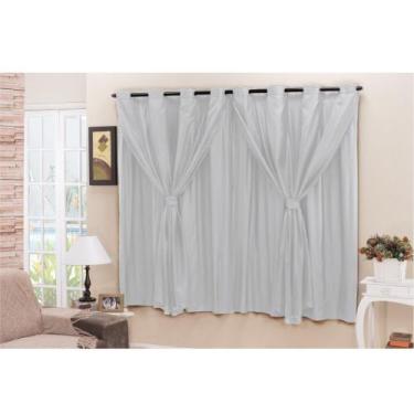 Imagem de Cortina Blackout Blecaute Corta Luz para Sala Quarto com Tecido Voil  