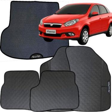 Imagem de Kit Jogo Tapete Grand Siena 2012 a 2021 4 Peças + Tapete Mala Emborrac