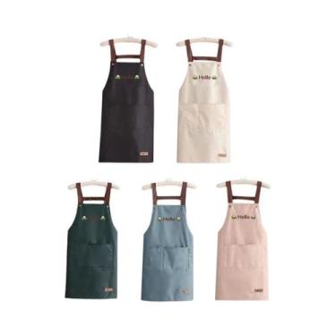 Imagem de Avental de Cozinha Impermeável Sem Mangas com Bolsos - Ideal para Chef