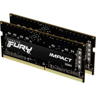 Imagem de Memória RAM Кingston Fury Impact 32GB (2x16GB) DDR4 3200MHz CL20 SODIMM – KF432S20IBK2/32 – Alto Desempenho para Notebook