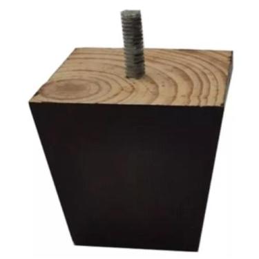 Imagem de Kit 2 Pés Trapézio 9cm Madeira para Puffs Sofás e Poltronas - RGM STOR