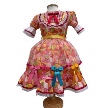 Imagem de Vestido Caipira Festa Junina Vestido De Quadrilha BK26 - Brink Kids, J