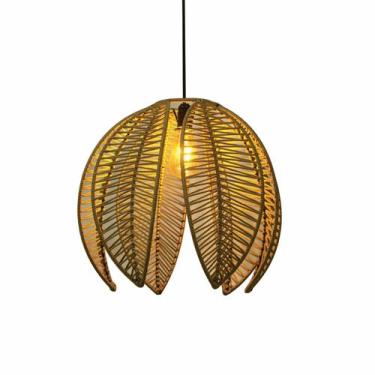 Imagem de Lustre Pendente Pétala Boho Corda Náutica Sala Quarto - FibraDecor, Ra