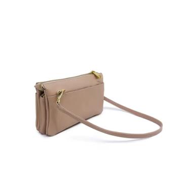 Imagem de Bolsa Feminina Compacta de Couro Modelo Érica - Relicário (Nude)