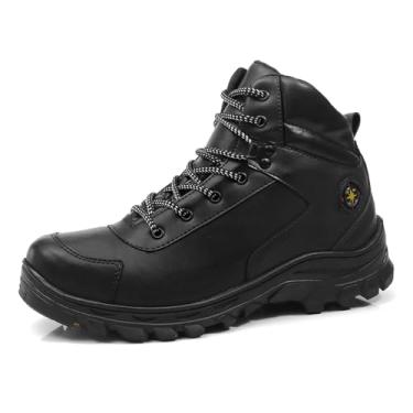 Imagem de Bota Masculina Adventure Confortável Tênis Leve Macio Trabalho Engenheiro Segurança (Preto, BR, Adulto, Numérico, 43)