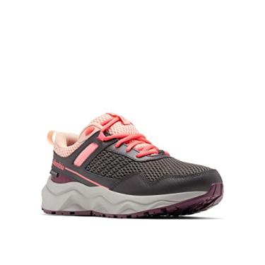 Imagem de Columbia Tênis feminino de caminhada à prova d'água Plateau, Cinza-escuro/Nascer do sol neon, 8.5