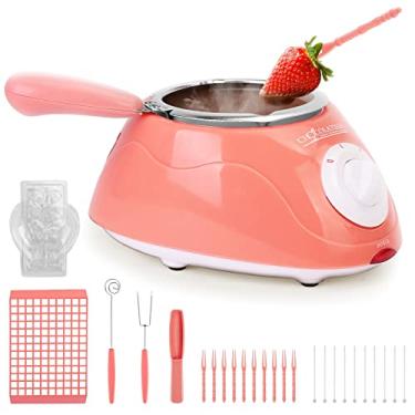 Imagem de GearRoot Panela de derretimento de chocolate, aquecedor elétrico de fondue, fonte de fondue, kit para derreter chocolate, doces, leite, manteiga, queijo