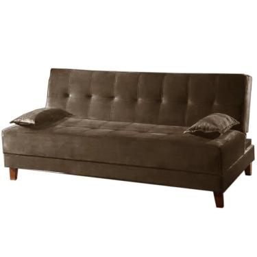 Imagem de Sofá Cama Arpoador 2 Lugares 185cm Tecido Suede Innove Cor Marrom