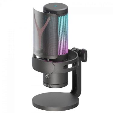 Imagem de Microfone Gamer Redragon Fenris, RGB, Condensador, Com Shock Mount, Preto