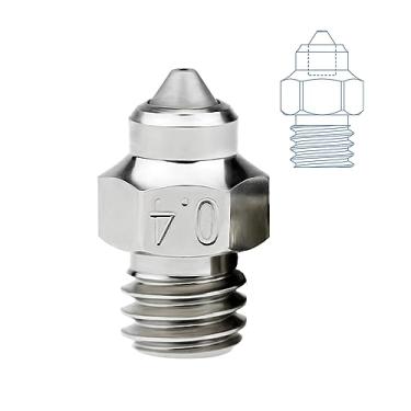 Imagem de Bocal bimetálico Sprite Exutrder 0,4 mm de cobre revestido de aço endurecido MK8 compatível com Creality CR6 SE/Max, CR10 Smart Pro/Ender 3 V2 Neo/Ender3 S1 / Pro Ender 5, impressora 3D Neptune 3 Pro