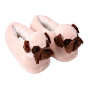Imagem de Pantufa Dog Pug 3D 100% Poliéster 36 - 41 Cachorro - Wincy