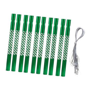 Imagem de IEUDNS Conjunto de 10 tubos de sinos de vento de alumínio, kit de sinos de vento, acessórios de reposição, suprimentos para de vento, tubos vazios para, Verde