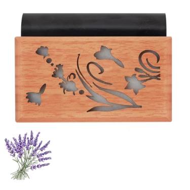 Imagem de ECOGREDA Ambientador de carro de madeira - Eliminador de odores de carro para clipe de viseira, difusor de perfume de veículo para cabine, caminhão e SUV (lavanda)