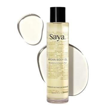 Imagem de SAYA Óleo Corporal De Argan, Hidratante Luxuoso, Hidratação Intensa Com Jojoba, Amêndoa Doce E Macadâmia, Notas Ylang Ylang, Casca Tangerina, Folhas Cedro, Pele Macia, Suave Rejuvenescida, 145 Ml