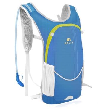 Imagem de Mochila de hidratação OPLIY, mochila de hidratação com 2 L de hidratação, leve, para corrida, água, mochila para mulheres, homens, crianças, Azul