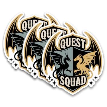 Imagem de Conjunto de 3 peças adesivos Quest Squad Quarta Asa Dragão Booklovers Book Club Presente Amantes Leitura Impermeável 7,6 cm Decalque de Vinil Recortado para Garrafa de Água Laptop Telefone Kindle