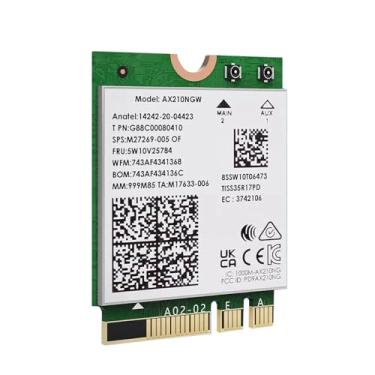 Imagem de Cartão sem fio WiFi 6E, expanda para Tri-Band 6GHz/5GHz/2.4GHz Wireless Bluetooth 5.3 adaptador de rede