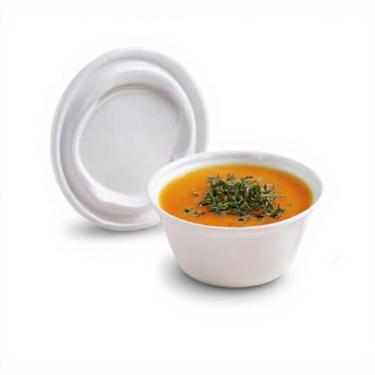 Imagem de 200 Potes Com Tampa Cumbuca Isopor 300ml Caldos/sopas/açaí - Genérica