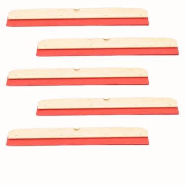 Imagem de Rodo de Madeira, 40 cm, Conjunto com 5 Unidades, Sem Cabo