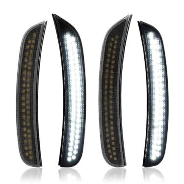 Imagem de RAGBUSCLE Luz de marcação lateral LED branca para arco da roda dianteira, 2015-2017, compatível com Dodge Charger, substitui lâmpadas laterais dianteiras e traseiras OEM