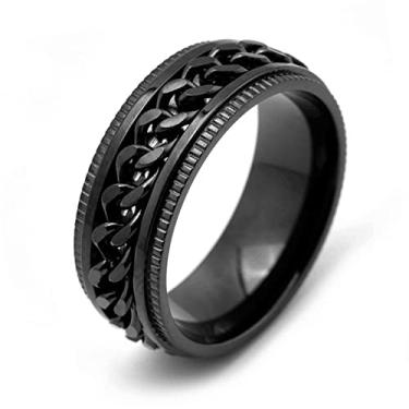 Imagem de AYNEFY Anel de Corrente Rotável, Anel de Corrente de Aço de Titânio à Prova d'água, Aprimore Seu Humor Com de Rotável, Versátil para Passeios, Festas e Celebrações, ótima Idéia para Entes Queridos