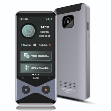 Imagem de Dispositivo tradutor de idiomas sem necessidade de WiFi, tradutor de voz atualizado de 2025 suporta 4G SIM/AI ChatGPT bidirecional em tempo real instantâneo bidirecional 137 tradutor de idiomas