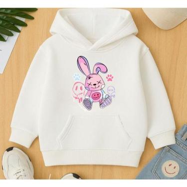 Imagem de Moletom Canguru Feminino Infantil Estampa Coelhinha Street Menina Moci
