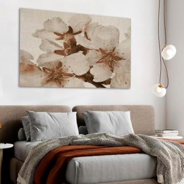Imagem de Quadro Decorativo Floral Fotografico Vintage, Tela em Canvas na Horizontal ideal para ambiente de Sala de estar, jantar, reuniões, Quarto e Hall de entrada