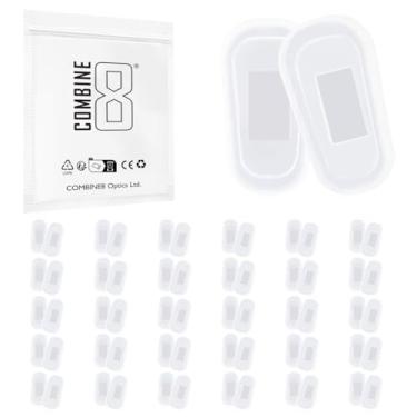 Imagem de Combine8 30 pares de almofadas de nariz para nariz, confortável antiderrapante para óculos de nariz, almofadas de nariz sem cadarço (transparente)