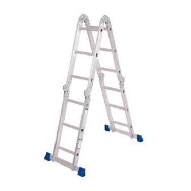 Imagem de Escada Alumínio Multifuncional 4x3 12 Degraus 3,37m - MOR