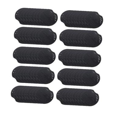 Imagem de Gralara Grampos de jardim, arruelas, almofadas de fixação, estacas de jardim, grampos de paisagismo, juntas para cercas de casa, grama, lonas, tendas, Preto 100pcs