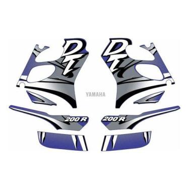 Imagem de Adesivos Resinado 3d Compatível Yamaha Dt200 2000 Azul 00687 - SPTS