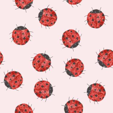 Imagem de Papel de Parede Adesivo Fundo Joaninhas Lavável Sala 5m