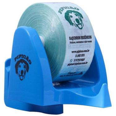 Imagem de Suporte de Parede Azul Com 1075 Saquinhos Higiênicos Cata Caca Pipicão