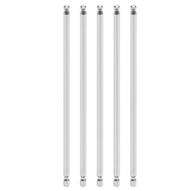 Imagem de HARFINGTON 5 peças de chave de fenda sextavada de ponta esférica H6 (6 mm) cabeça 1/10.2 cm haste sextavada 200 mm (8") de comprimento magnético S2 aço métrico chave de fenda chave de broca soquete