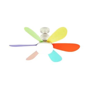 Imagem de Ventilador De Teto Silencioso Com Base E26/E27, Luz Noturna LED, Contr