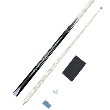 Imagem de CQBXRD 1/2 Bastão de taco de sinuca de madeira cinza branca – bastões de taco de bilhar de 147 cm para adultos, ponta de 10 mm, bastões de sinuca premium para homens, bastões de taco para mesa de