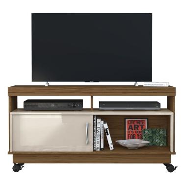 Imagem de Rack Bancada de TV 50 Pol 121cm Rute Z10 Naturale/Off - Mpozenato