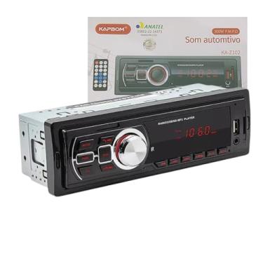 Imagem de Central de Som Automotivo Bluetooth Kapbom – Rádio MP3 Player com USB, SD, Aux e Controle Remoto | 300W