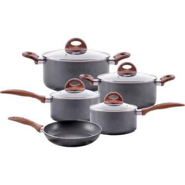 Imagem de Jogo de Panelas Brinox Antiaderente Smart Plus - 5 Peças