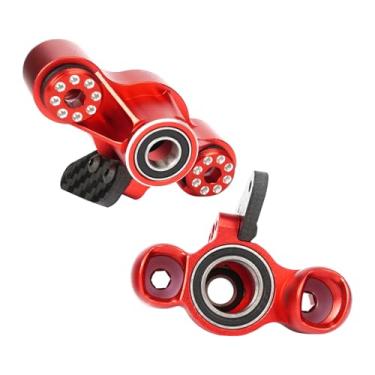 Imagem de Blocos de juntas de direção dianteiras de alumínio para ARRMA 1/8 Kraton Notorious Outcast 6S 1/7 4WD BLX, blocos de rodízios RC C-Hubs com peças de atualização de rolamentos grandes, eixo de