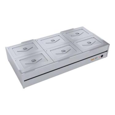 Imagem de Buffet de Mesa Térmico Banho-Maria Self-Service 6 Cubas Ibet, 110V