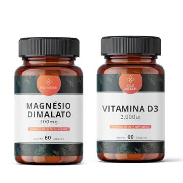 Imagem de Magnésio Dimalato 500mg 60 Cápsulas + Vitamina D3 2.000ui 60 cápsulas