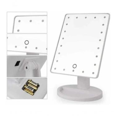 Imagem de Espelho De Mesa Maquiagem Com 16 Leds Rotação Touch Screen
